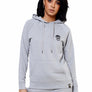 Ladies Silver Slim Fit Hoodie